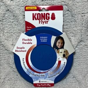 KONG Flyer Flexible Blue Dog Disc small